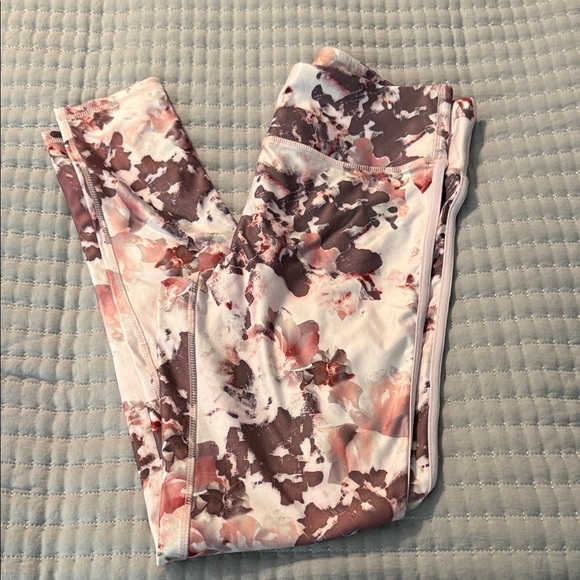 Kyodan Pants - Kyodan Floral Leggings in Pink and Brown
